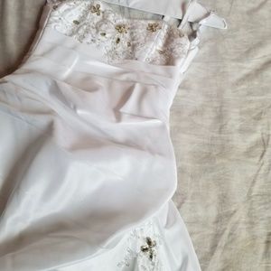 Custom made white miniature brides dress